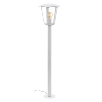 Stehlampe Laterne Außenlampe, Retro Wegeleuchte Terrassenlampe wetterfest Gartenleuchte, Aluminium, weiß, 1x E27 Fassung, LxBxH 23x23x99,5cm Stehlampe Laterne Außenlampe, Retro Wegeleuchte Terrassenlampe wetterfest Gartenleuchte, Aluminium, weiß, 1x E27 Fassung, LxBxH 23x23x99,5cm