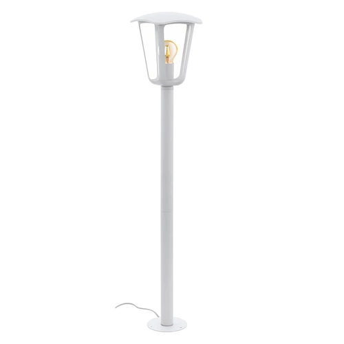 Stehlampe Laterne Außenlampe, Retro Wegeleuchte Terrassenlampe wetterfest Gartenleuchte, Aluminium, weiß, 1x E27 Fassung, LxBxH 23x23x99,5cm Stehlampe Laterne Außenlampe, Retro Wegeleuchte Terrassenlampe wetterfest Gartenleuchte, Aluminium, weiß, 1x E27 Fassung, LxBxH 23x23x99,5cm