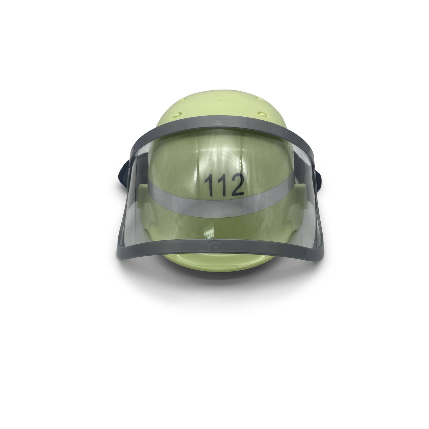 BestSaller 1401 Feuerwehr-Helm mit Klappvisier deutsches Original für Kinder mit Sticker, beige/schwarz