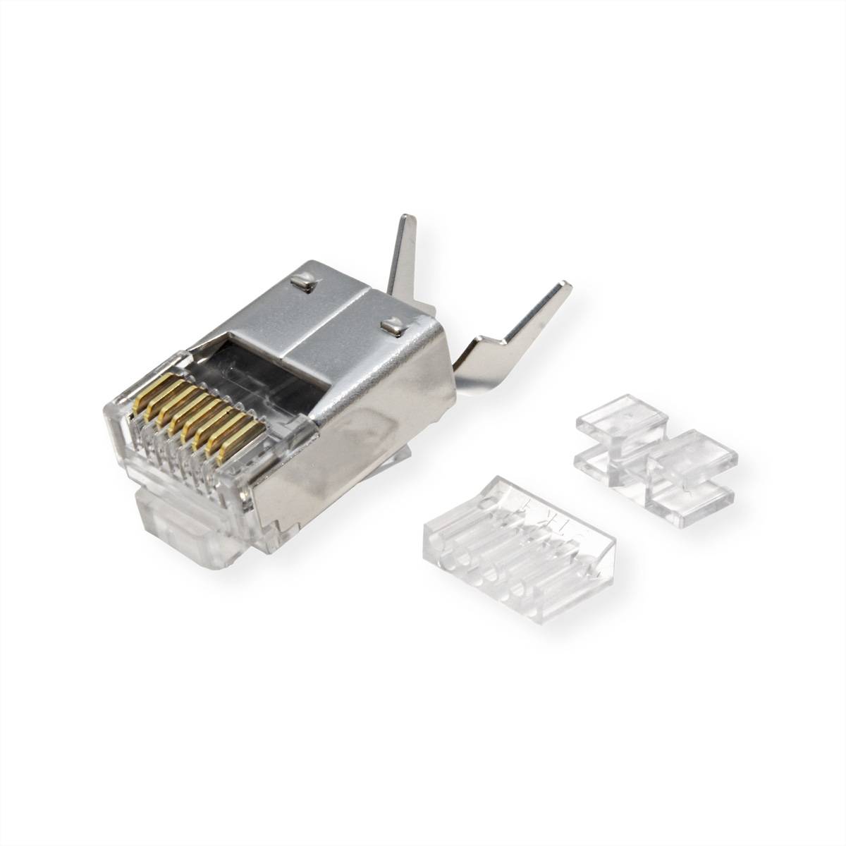 ROLINE Modular Plug geschirmt, Cat.6 (Class E), Kurzbauform, 10 Stck