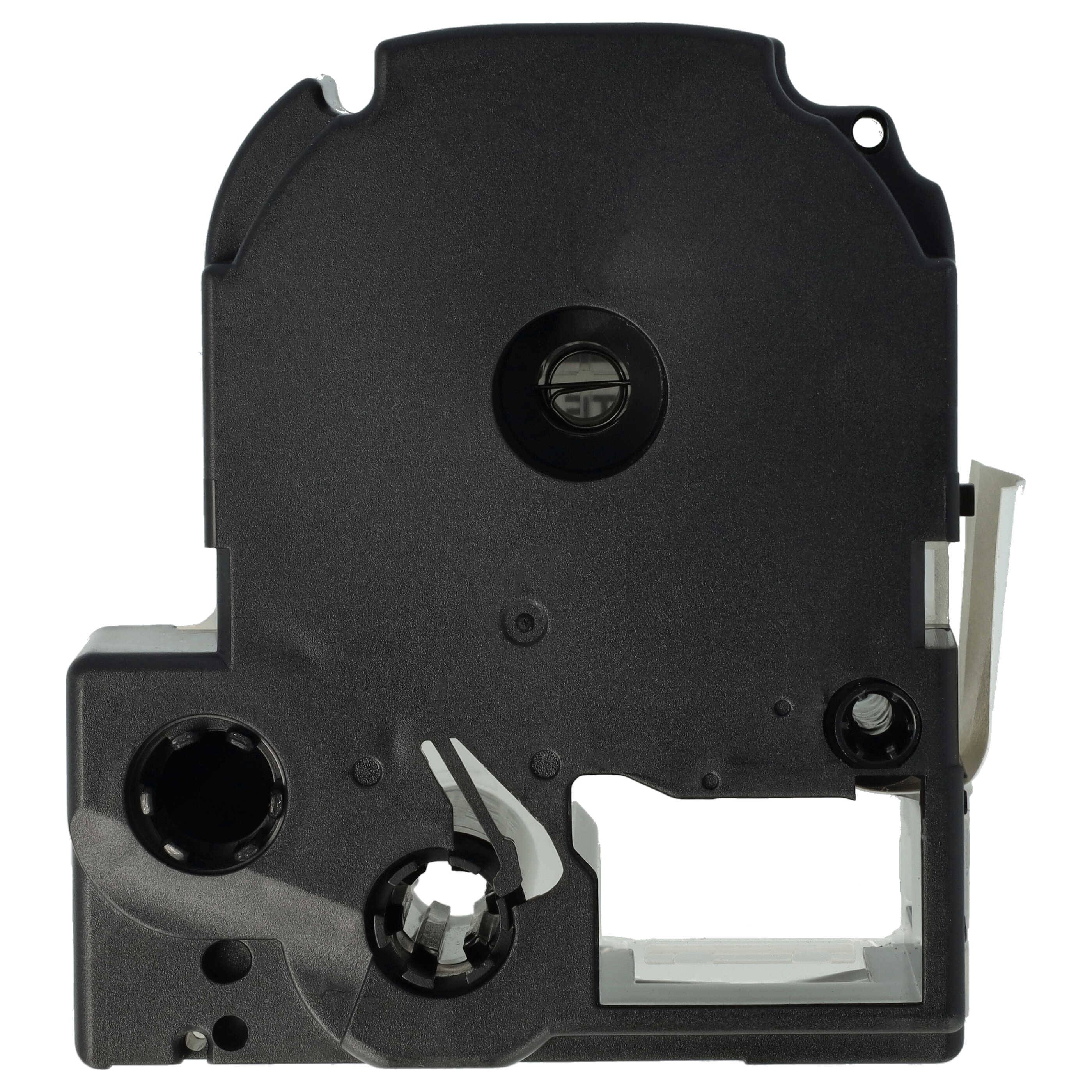 vhbw 50x Schriftband-Kassette kompatibel mit KingJim SR3900C, SR330, SR230C, SR180, SR150, SR300TF, SR3700P Etiketten-Drucker 36mm Schwarz auf Weiß