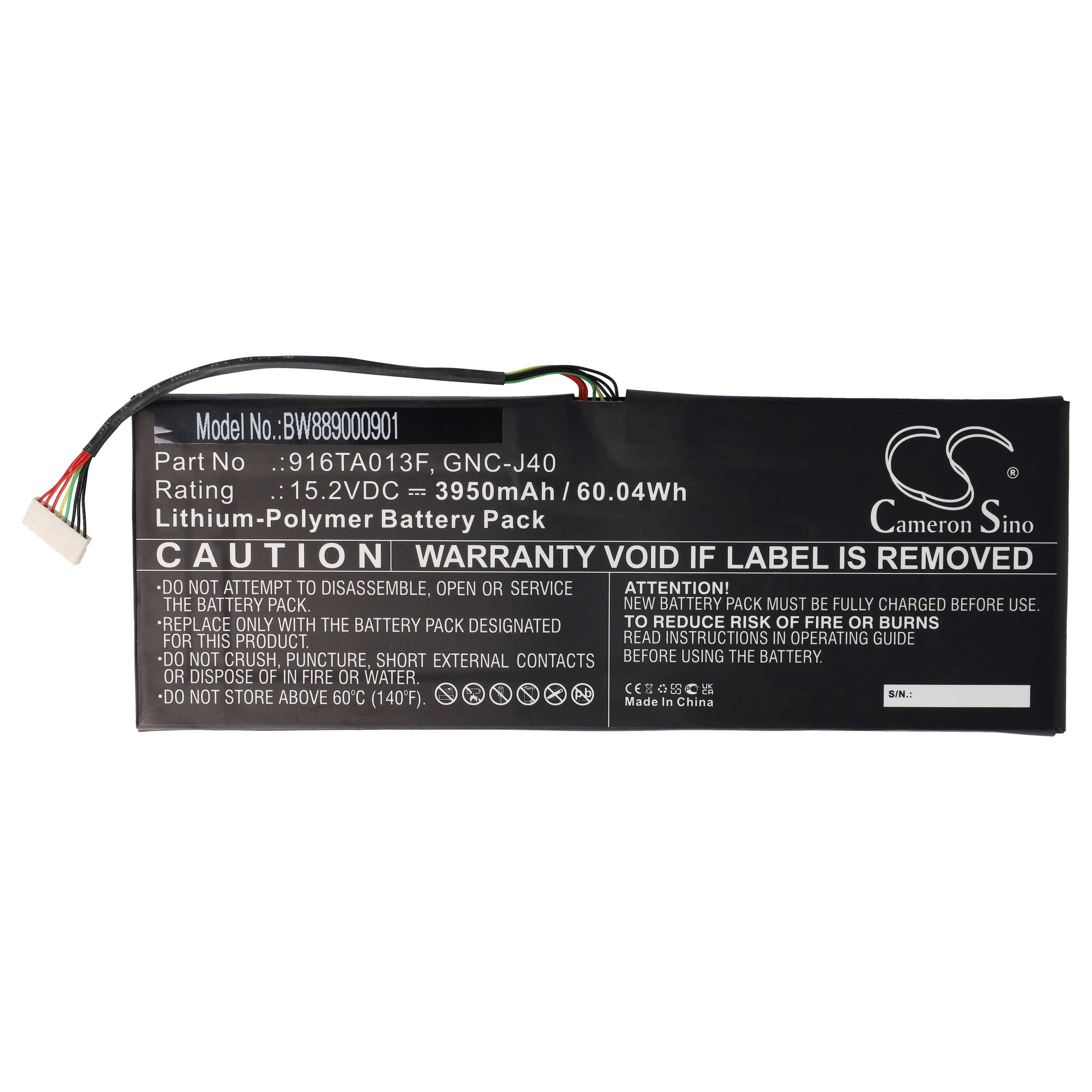 vhbw Akku kompatibel mit Gigabyte P34K V3, P34K V7, P34 V4, P34G V5, P34G V7, P34GV2-CF4 Notebook (3950 mAh, 15,2 V, Li-Polymer)