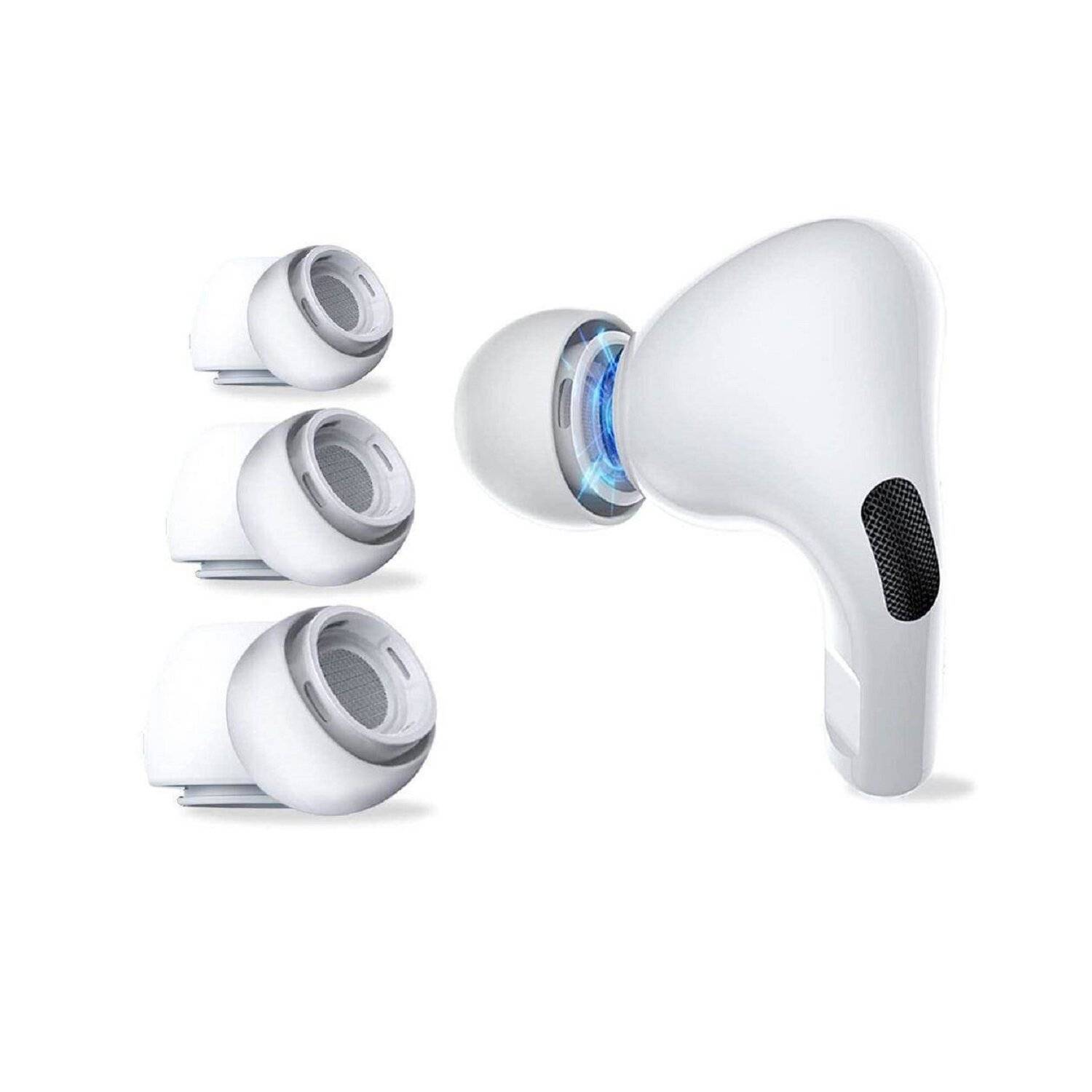 Silikon-Ohrstöpsel für Apple Airpods Pro 3er-Pack Tech-Protect weiß