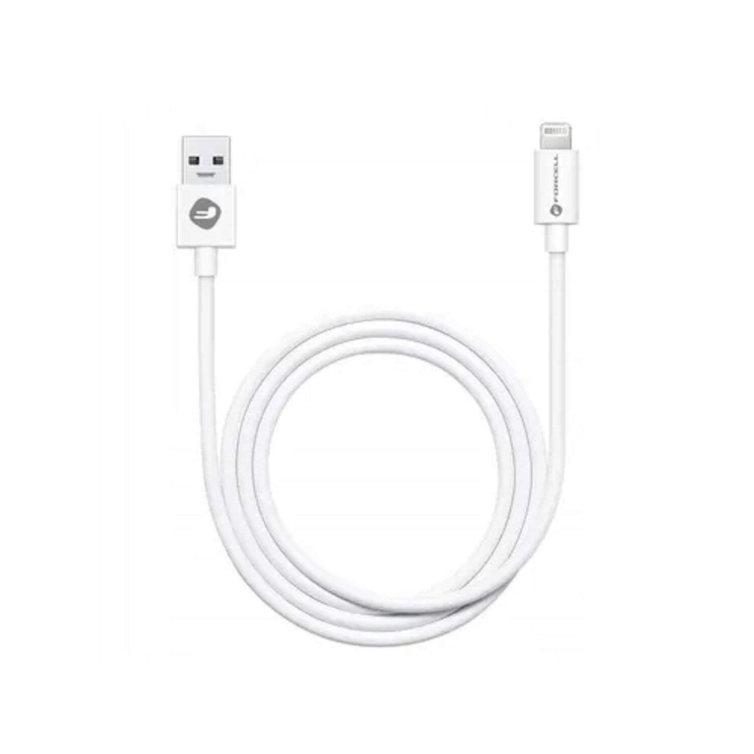 FORCELL Kabel USB A auf iPhone 1A C316 TUBA weiß 1 Meter