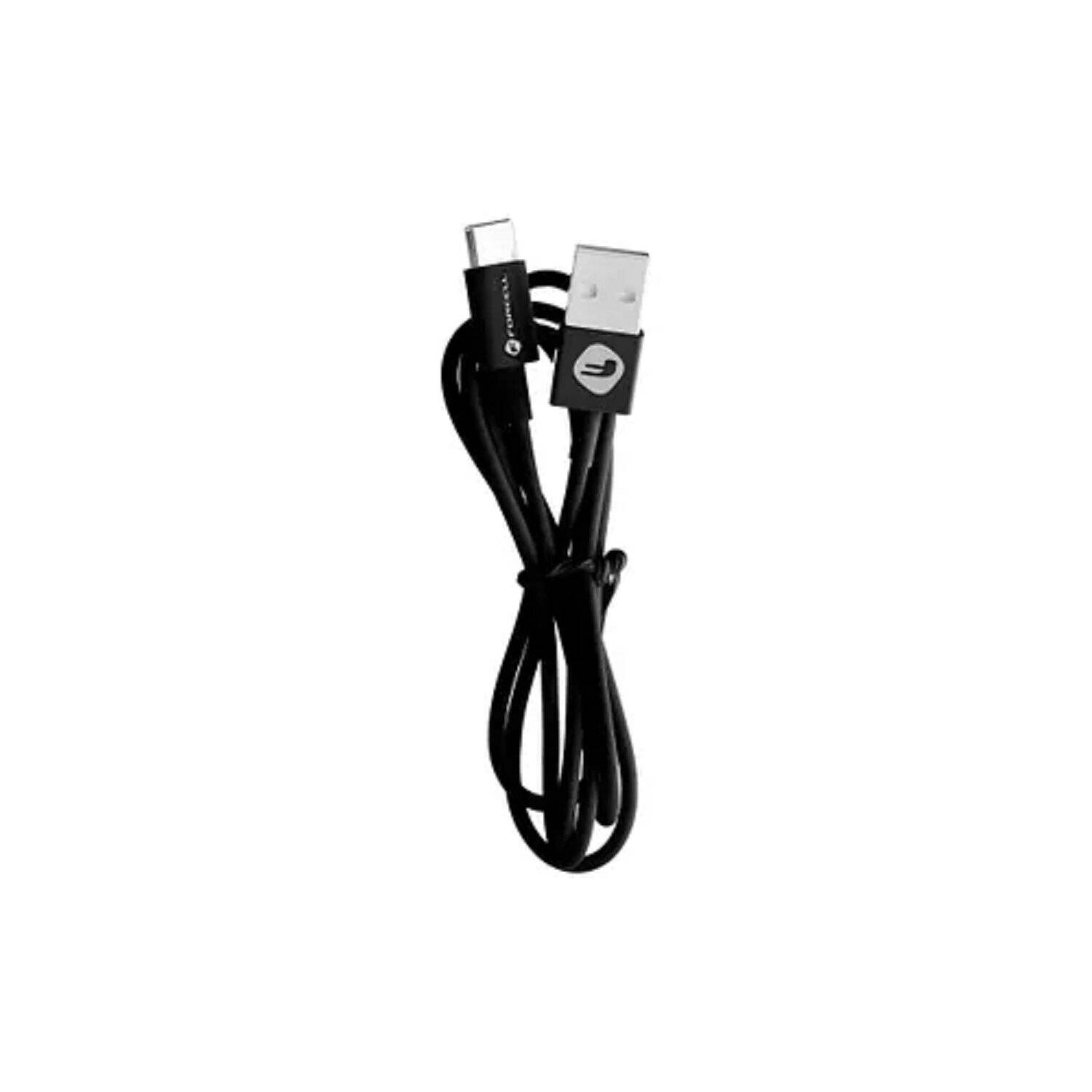 FORCELL Kabel USB auf Typ C 2.0 2.1A C319 TUBA schwarz 1 Meter