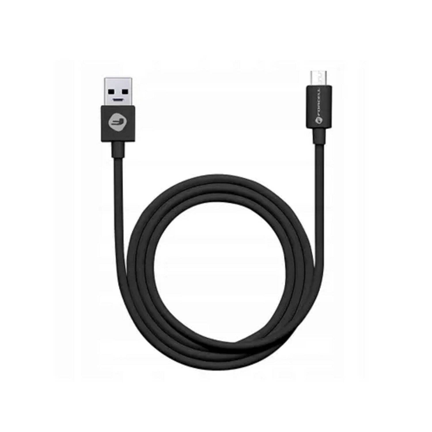 FORCELL Kabel USB auf Micro 2,4A C321 TUBA schwarz 1 Meter