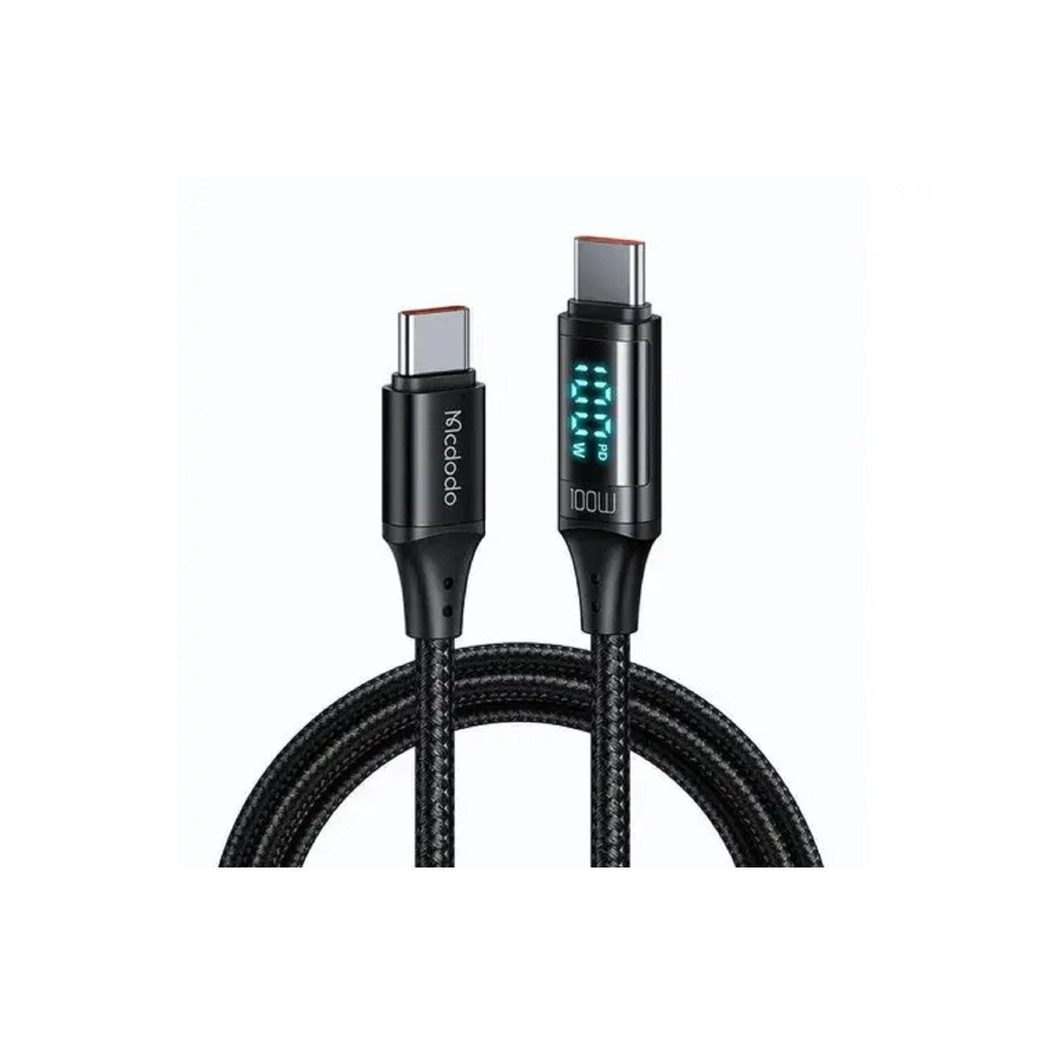 Mcdodo 100 W Typ-C-zu-Typ-C-Digitalkabel QC4.0 PD-Ladekabel LED-Schnellladung