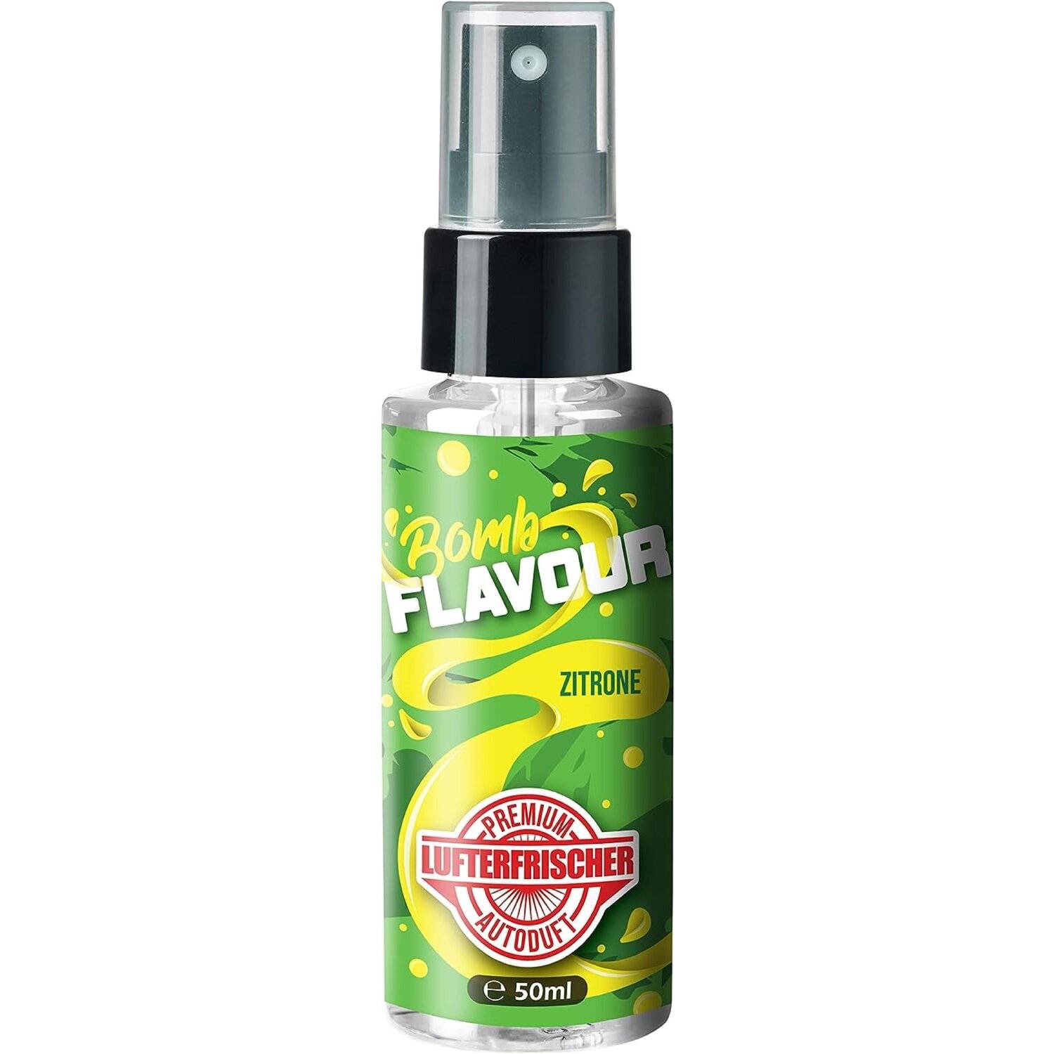 ShinyChiefs FLAVOUR BOMB Zitrone- Autoduft mit Zitrone Geruch - Premium Lufterfrischer für den Auto-Innenraum, 50ml