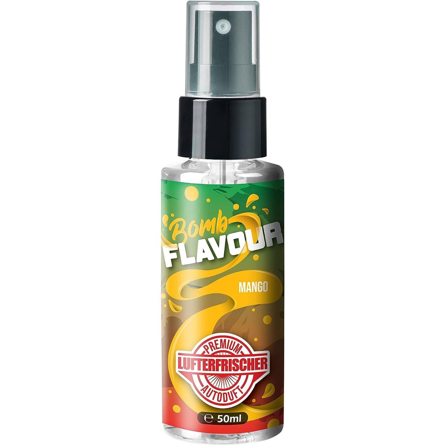 ShinyChiefs FLAVOUR BOMB Mango - Autoduft mit Mango Geruch - Premium Lufterfrischer für den Auto-Innenraum, 50ml