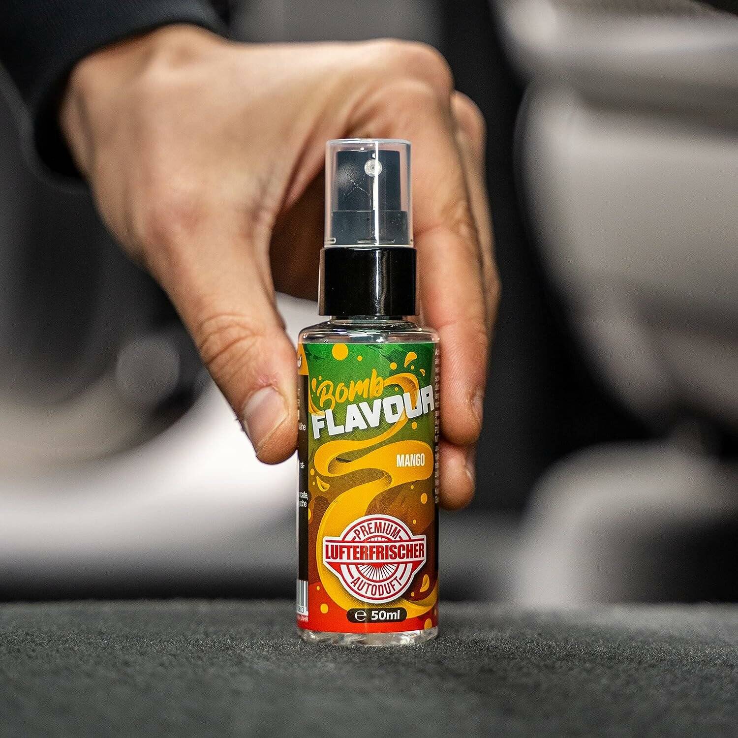 ShinyChiefs FLAVOUR BOMB Mango - Autoduft mit Mango Geruch - Premium Lufterfrischer für den Auto-Innenraum, 50ml