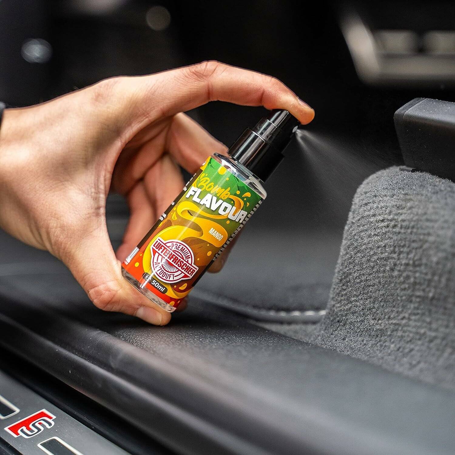 ShinyChiefs FLAVOUR BOMB Mango - Autoduft mit Mango Geruch - Premium Lufterfrischer für den Auto-Innenraum, 50ml