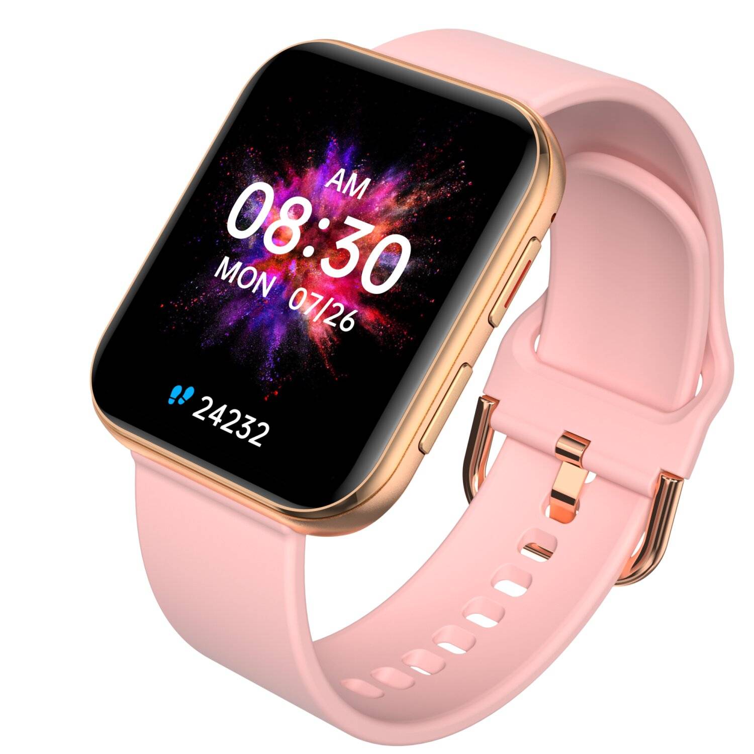 Smartwatch GRC Maxx Amoled HD Display 1,78" Anruf & SMS IP68 Wasserdicht Gold Armband Rosa