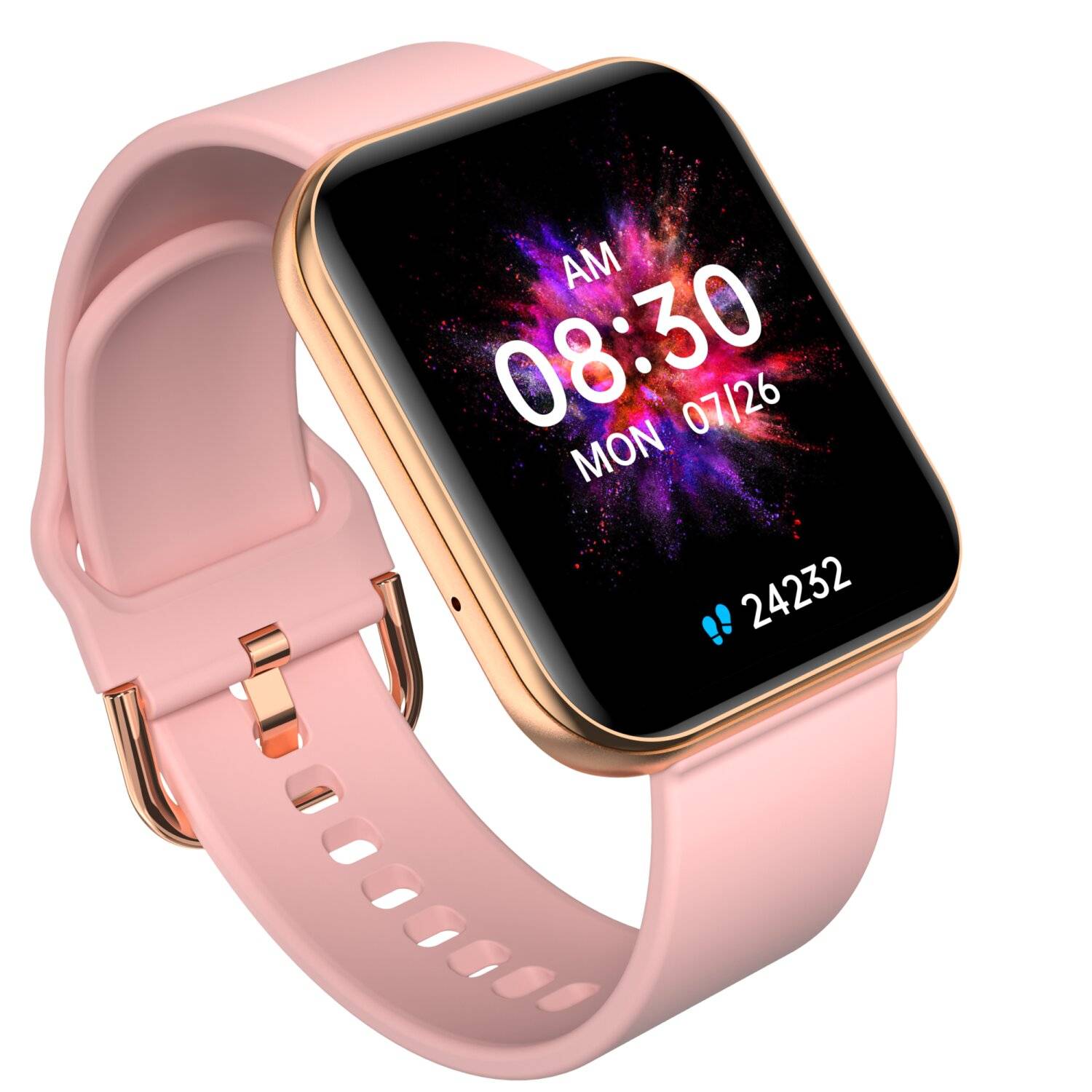 Smartwatch GRC Maxx Amoled HD Display 1,78" Anruf & SMS IP68 Wasserdicht Gold Armband Rosa