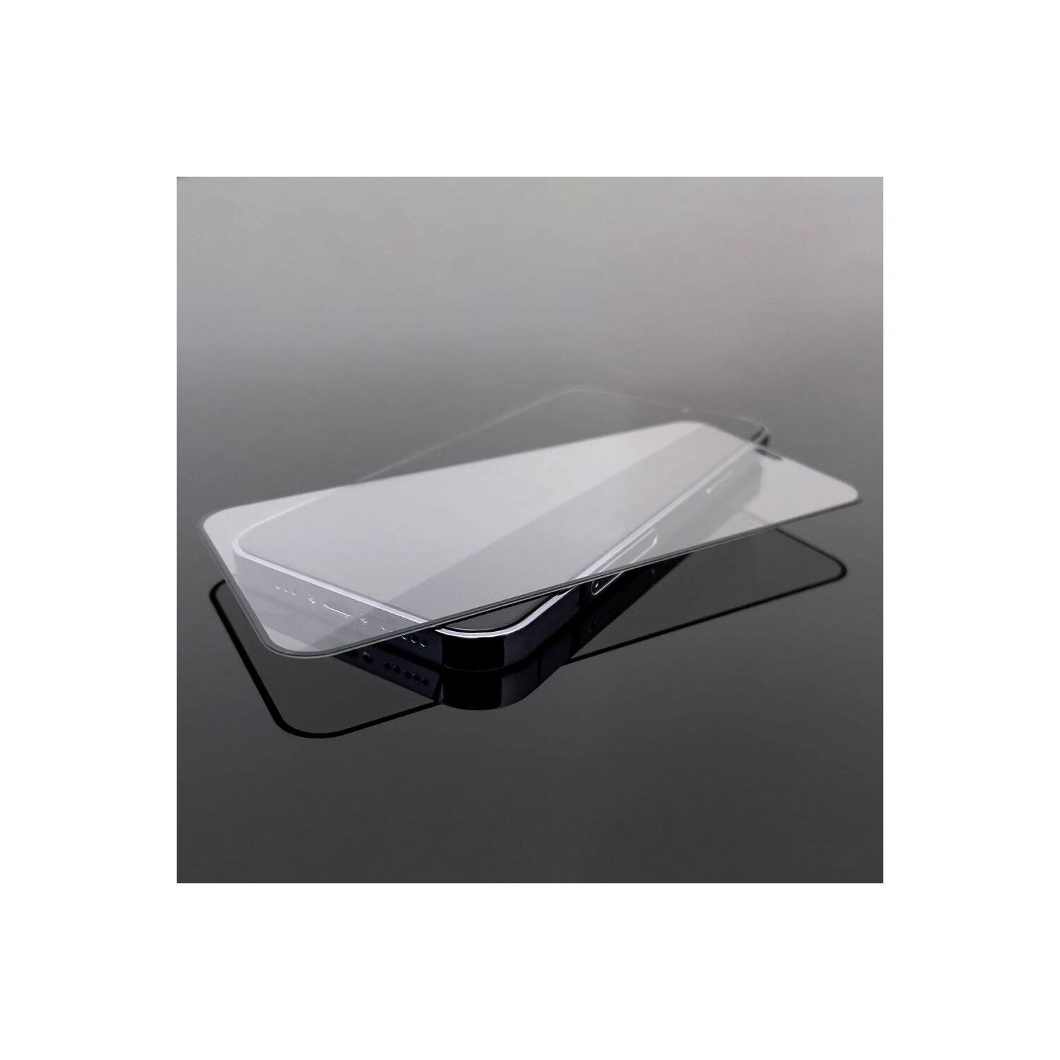 Super-Durable Full Glue Tempered Glass Full Screen mit Frame Case Friendly für iPhone SE 2022 / SE 2020 Schwarz