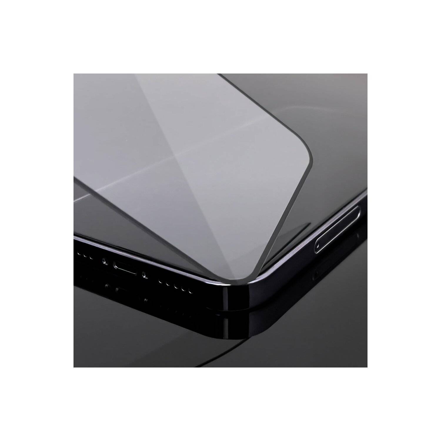 Super-Durable Full Glue Tempered Glass Full Screen mit Frame Case Friendly für iPhone SE 2022 / SE 2020 Schwarz