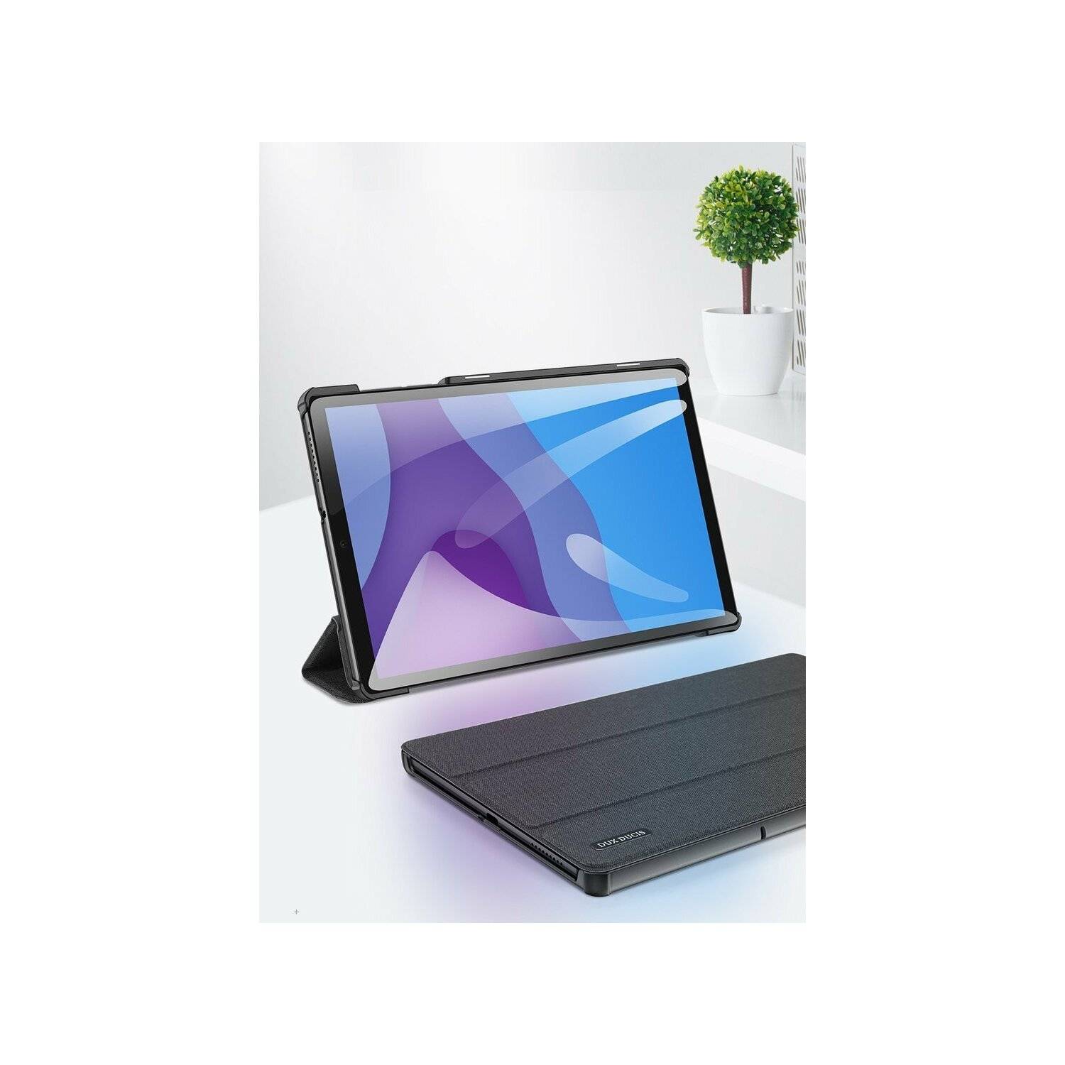 Dux Ducis Hartschale mit Smart Sleep und integrierter Standfunktion Tasche kompatibel mit Google Pixel Tablet schwarz