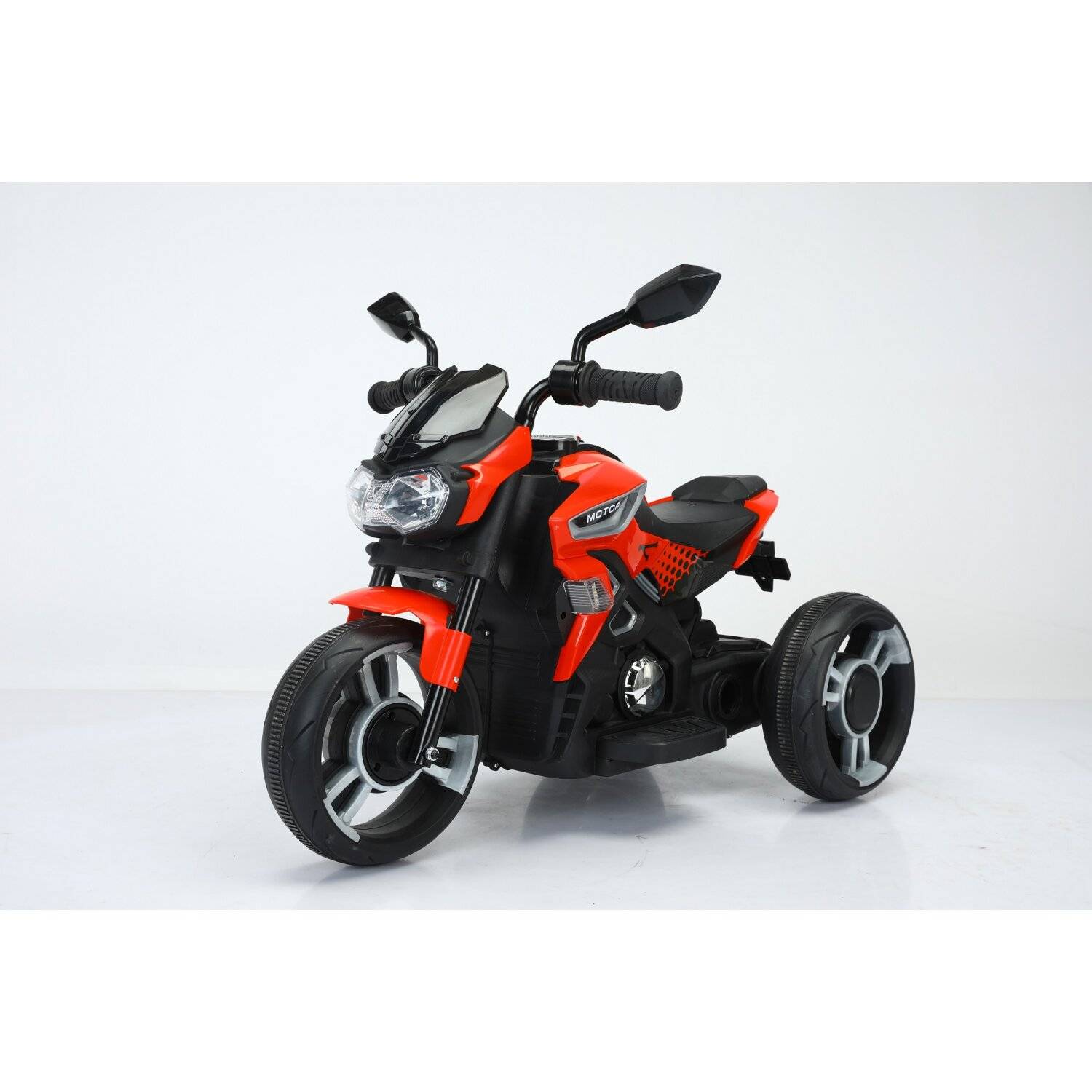 Kinder Dreirädriges Elektro Motorrad 6V4.5AH Bluetooth USB Musik & Licht Rot