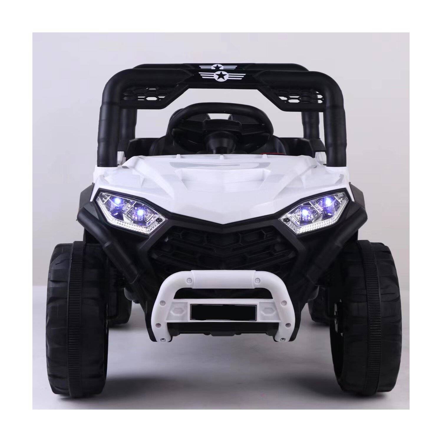 ATV Elektroauto mit 2,4G R/C MP3 Rocking Funktion 2x 6V 4Ah-Akku Weiß