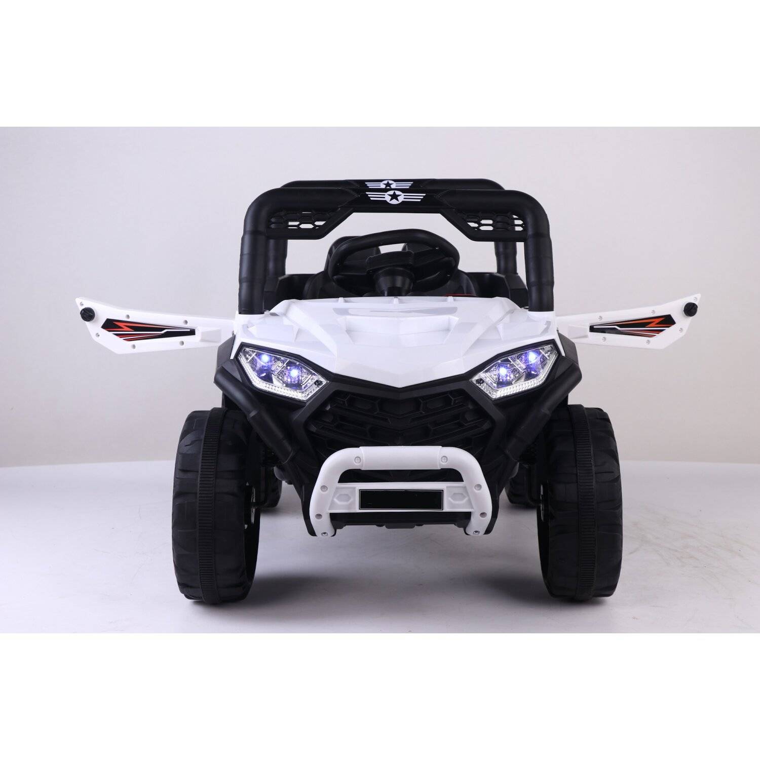 ATV Elektroauto mit 2,4G R/C MP3 Rocking Funktion 2x 6V 4Ah-Akku Weiß