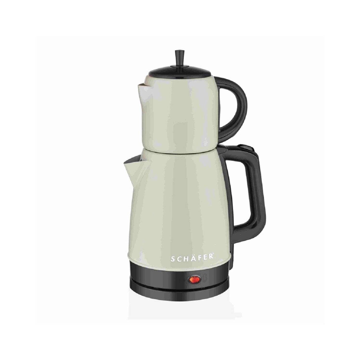 Elektronik Schäfer Elektrischer Teekocher Wasserkocher 1,7 Liter Creme