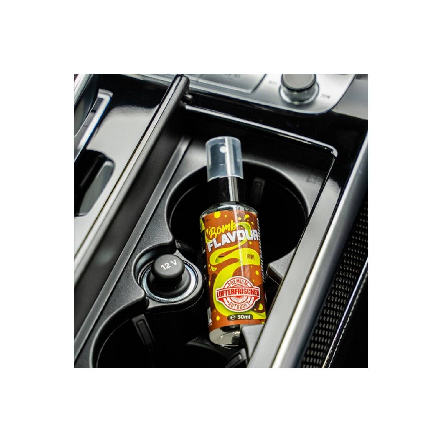 FLAVOUR BOMB Kiwi - Autoduft mit Kiwi Geruch - Premium Lufterfrischer für den Auto-Innenraum, 50ml