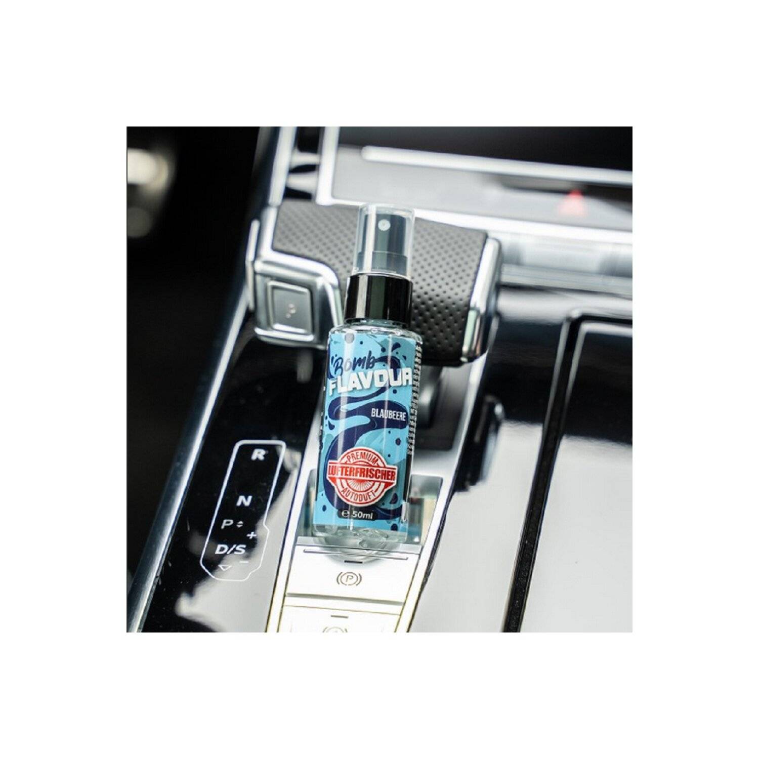 FLAVOUR BOMB Blaubeere - Autoduft mit Blaubeere Geruch - Premium Lufterfrischer für den Auto-Innenraum, 50ml