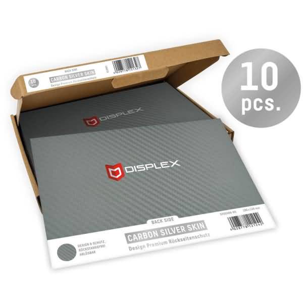 DISPLEX Schutzfolie PRO Cut Carbon Silver Skin 7-/10 Stück