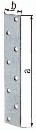 Flachverb. L.170mm B.30mm S.3mm STA sendzimirverzinkt Anz. Löcher 8 GAH