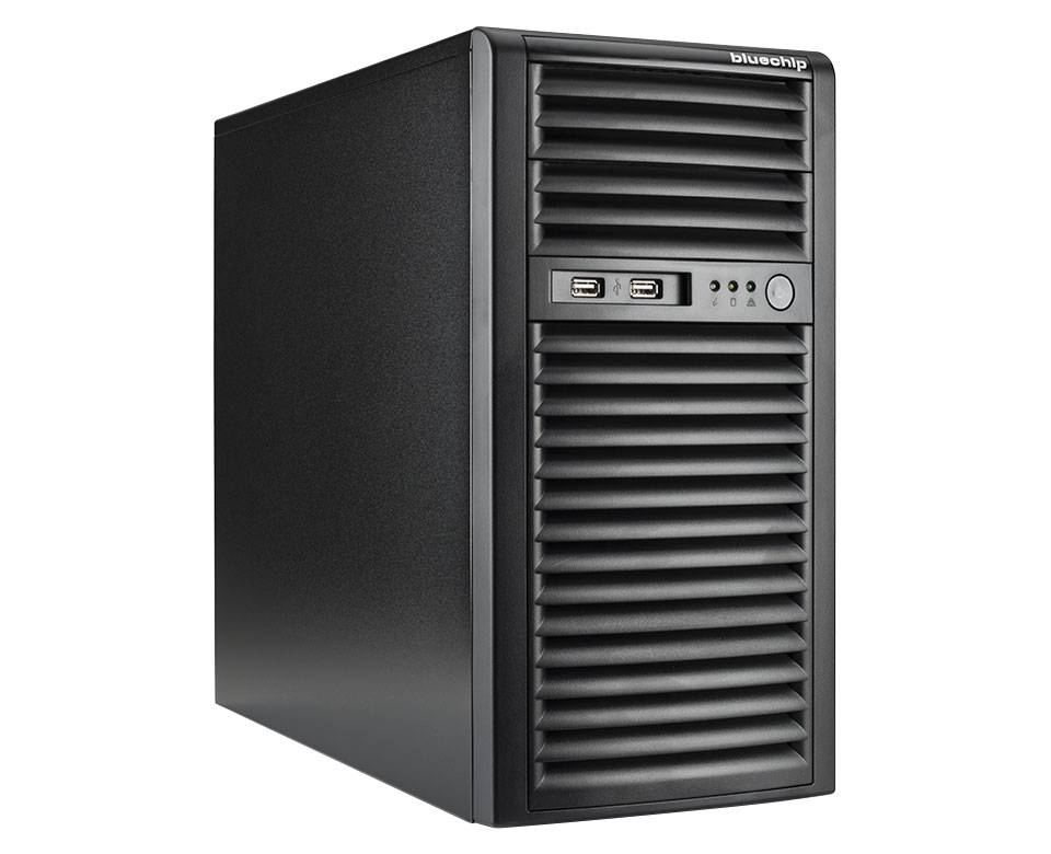 bluechip SERVERline T10301s Tower, Intel® Atom® C3558 Prozessor / 2.20 GHz, 16 GB DDR4, 960 GB SSD, 4 x Gigabit Ethernet