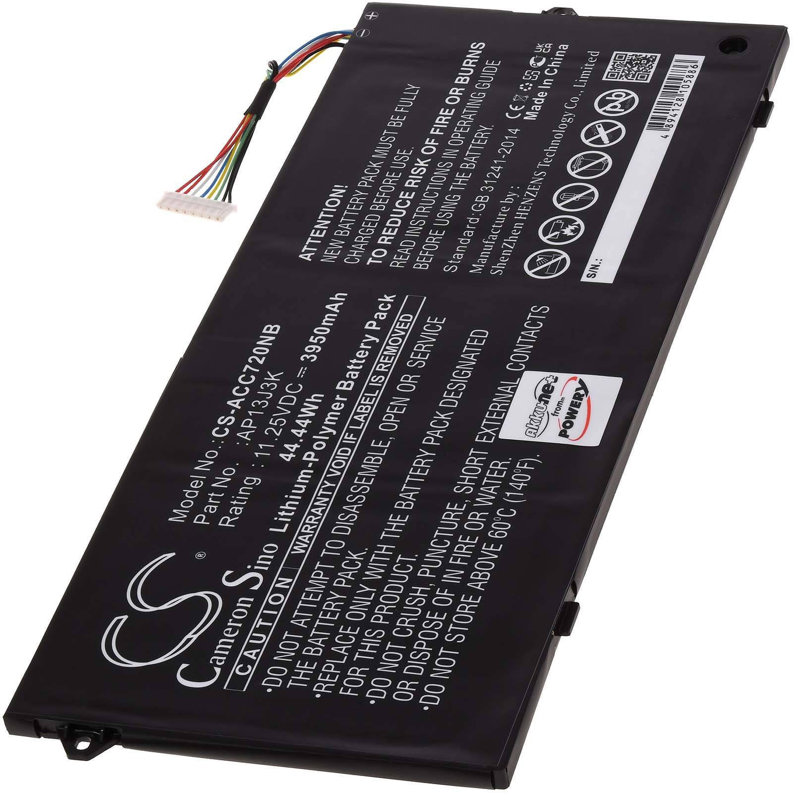 Powery Akku für Laptop Acer Chromebook 14 CB3-431-C73M, 11,25V, Li-Polymer