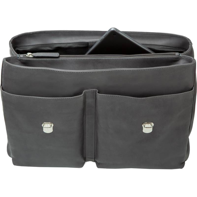 PRIDE&SOUL Business Notebook-Tasche DISTRICT, Leder, grau