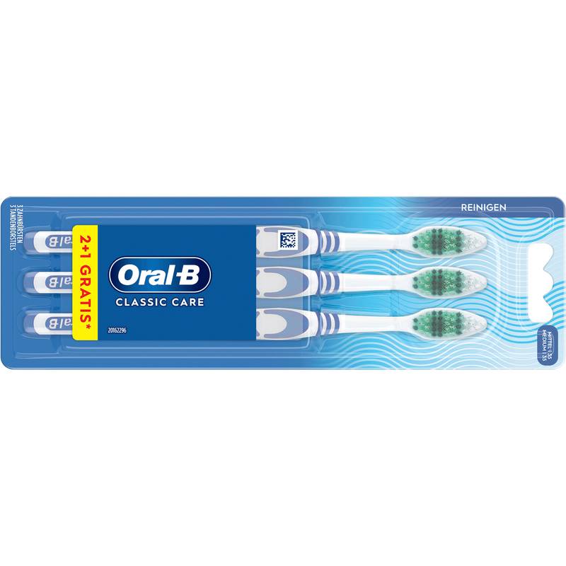 Oral-B Zahnbürste CLASSIC CARE 35, mittel, 2+1 Pack