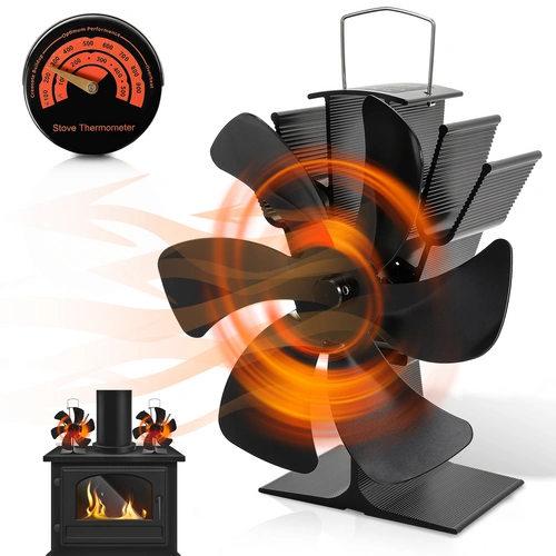 Kaminofen Ventilator 6 Blatt Gebläse für Ofen 50-350°C Kaminventilator stromlos wärmebetrieben Kaminofen Ventilator 6 Blatt Gebläse für Ofen 50-350°C Kaminventilator stromlos wärmebetrieben