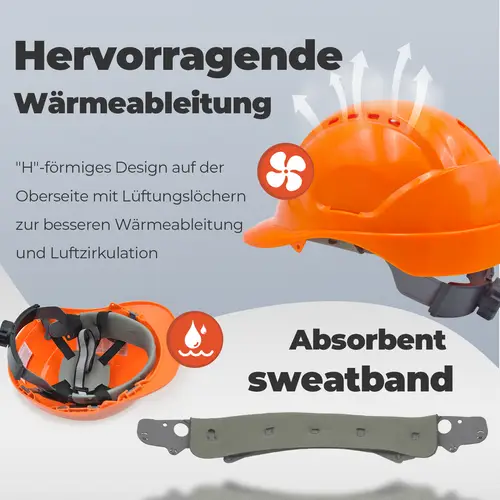 Mustbau MBU-GM16-ORA Bauhelm,Schutzhelm,Arbeitshelm,Bauarbeiterhelm,52-66cm Einstellbar Mustbau MBU-GM16-ORA Bauhelm,Schutzhelm,Arbeitshelm,Bauarbeiterhelm,52-66cm Einstellbar