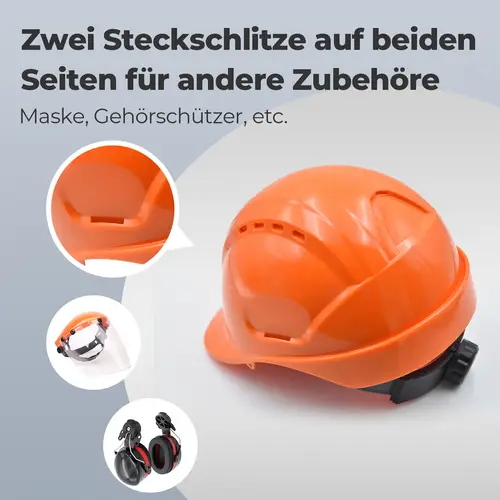 Mustbau MBU-GM16-ORA Bauhelm,Schutzhelm,Arbeitshelm,Bauarbeiterhelm,52-66cm Einstellbar Mustbau MBU-GM16-ORA Bauhelm,Schutzhelm,Arbeitshelm,Bauarbeiterhelm,52-66cm Einstellbar