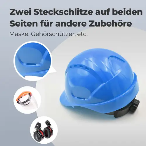 Mustbau MBU-GM16-BLU Bauhelm,Schutzhelm,Arbeitshelm,Bauarbeiterhelm,52-66cm Einstellbar Mustbau MBU-GM16-BLU Bauhelm,Schutzhelm,Arbeitshelm,Bauarbeiterhelm,52-66cm Einstellbar