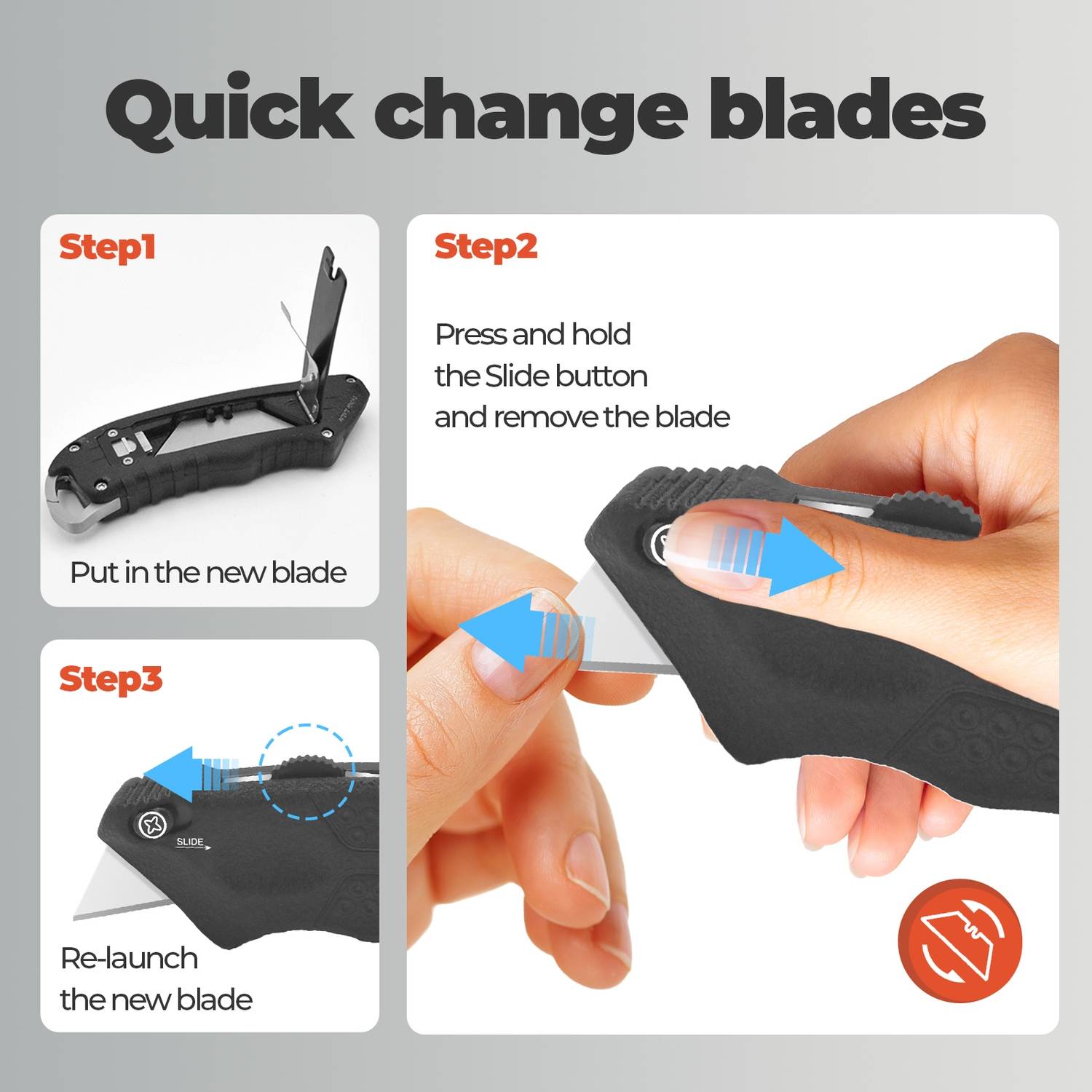 Mustbau Taschenmesser Klappmesser mit 5 SK5 Klingen