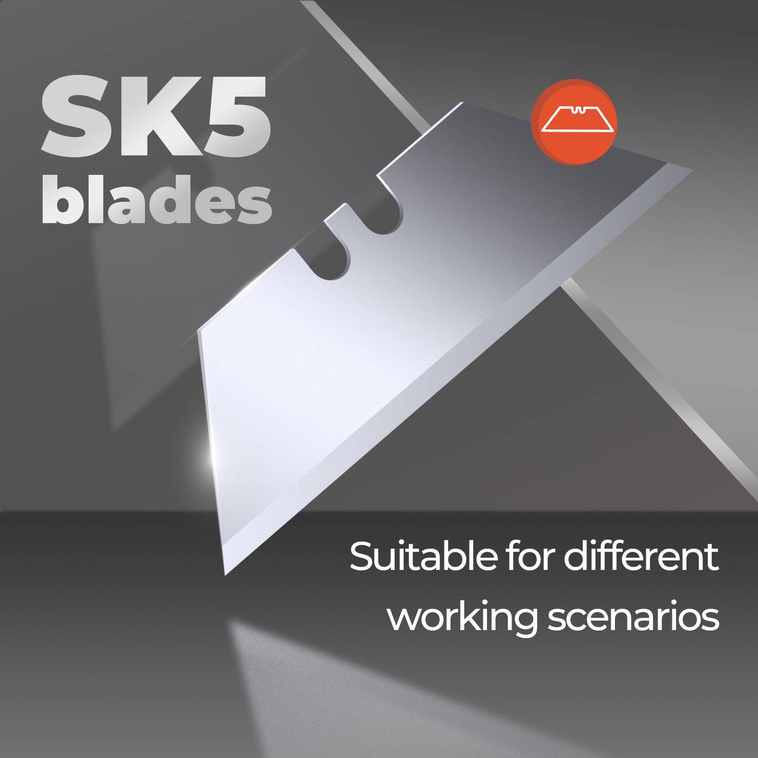 Mustbau Taschenmesser Klappmesser mit 5 SK5 Klingen