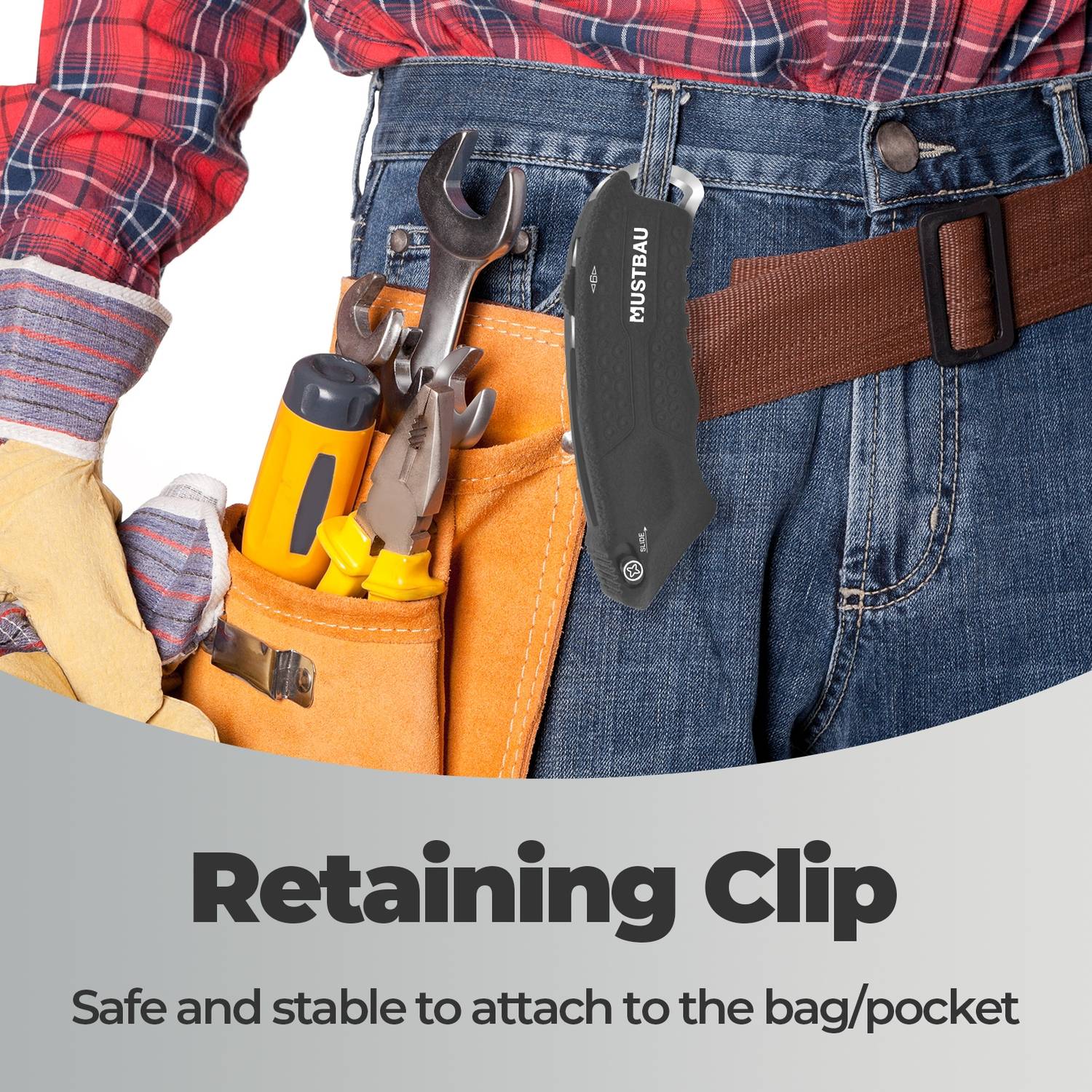 Mustbau Taschenmesser Klappmesser mit 5 SK5 Klingen