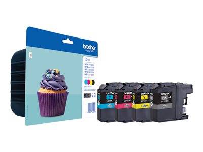 BROTHER Pack blister de 4 carto Drucken, Scannen & Verbrauchsmaterial Verbrauchsmaterialien - Tinte