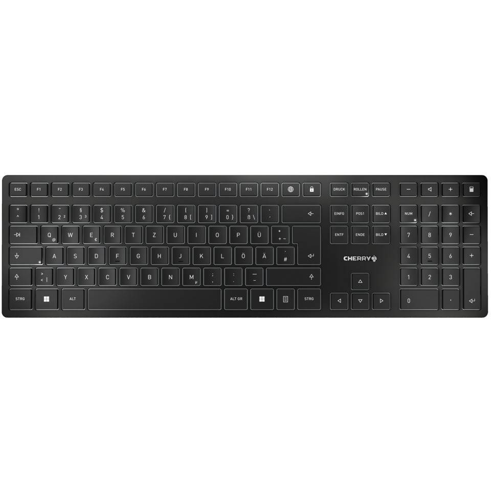Cherry KW 9100 SLIM - Tastatur wireless black QWERTZ DE Eingabe / Ausgabe Mäuse & Tastaturen