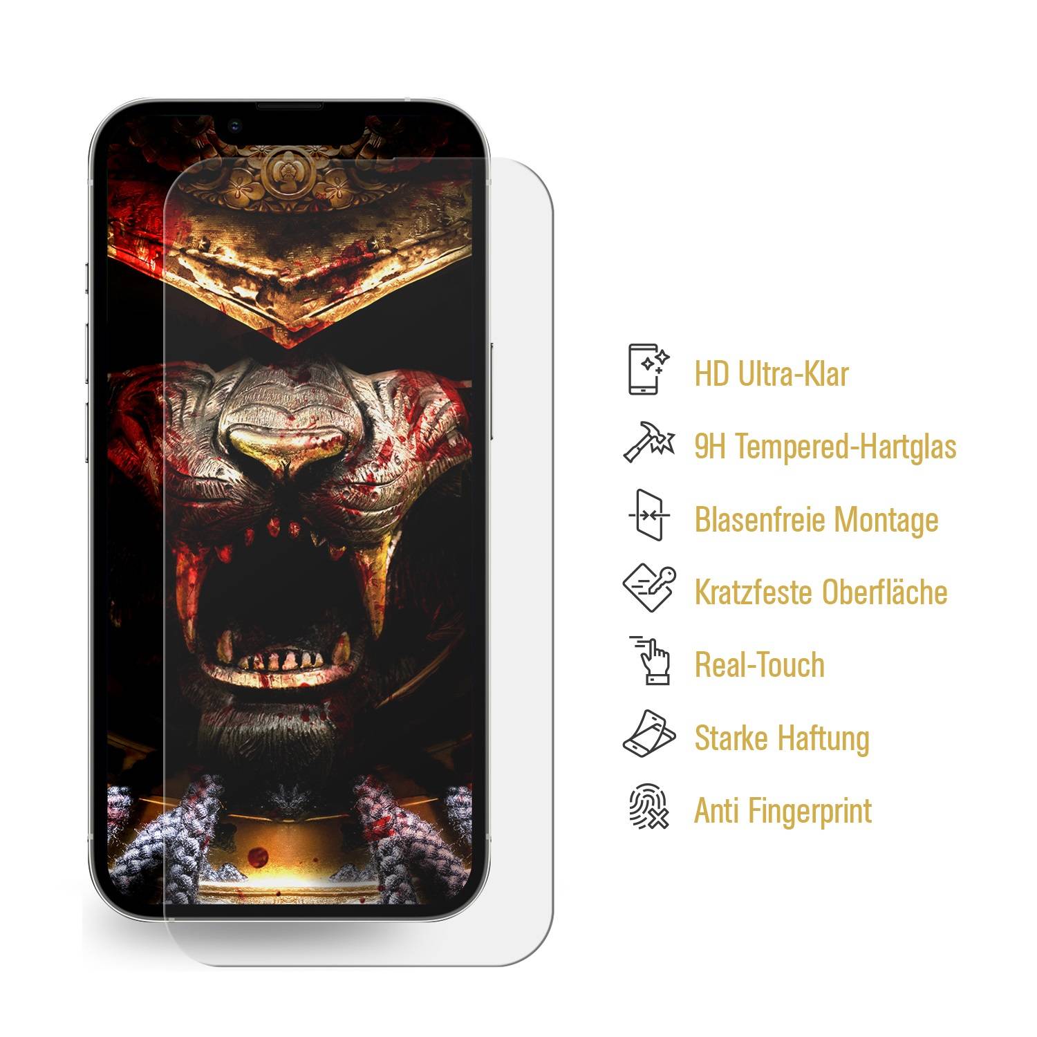 1x 9H Panzerglas für iPhone 15 Pro MATT ANTI-REFLEX ENTSPIEGELT Displayglas Hartglas Schutzglas ECHTES Tempered Hartglas Glasfolie