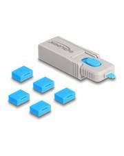 Delock USB Type A port blocker tool - Grau, Blau (Packung mit 5) - Grau - 6er