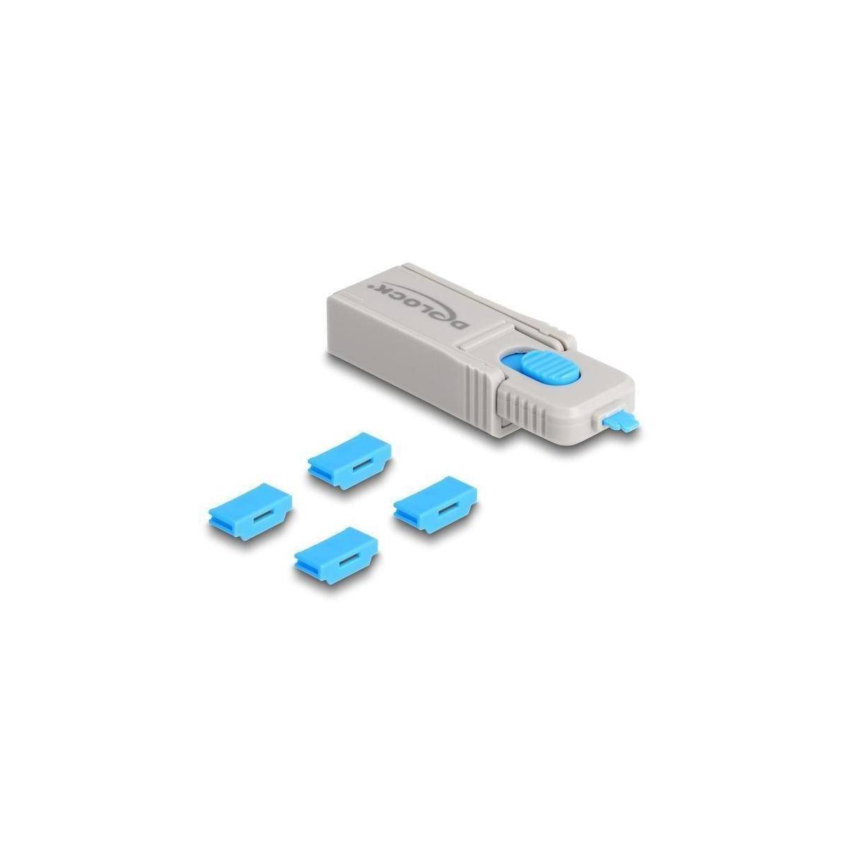 20924 - HDMI Port Blocker Set für HDMI Buchsen 4 Stück + Verschlusswerkzeug