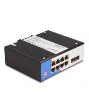 Delock Switch - 8 x 10/100/1000 + 2 x SFP - an DIN-Schiene montierbar