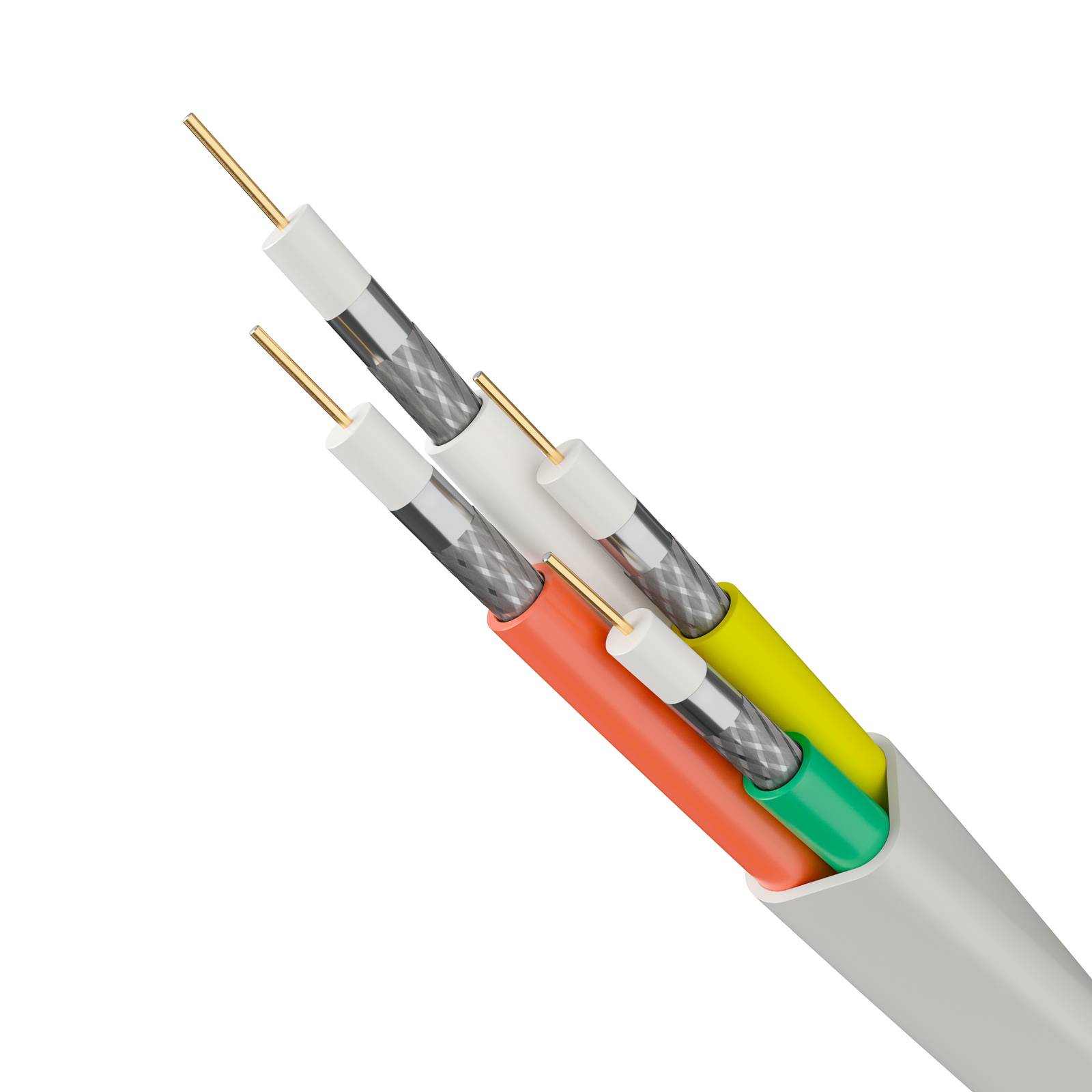 hb-digital 100m Koaxialkabel Quattro 100dB 2 Fach geschirmt Stahl Kupfer Außen Durchmesser 19mm 4 in einem