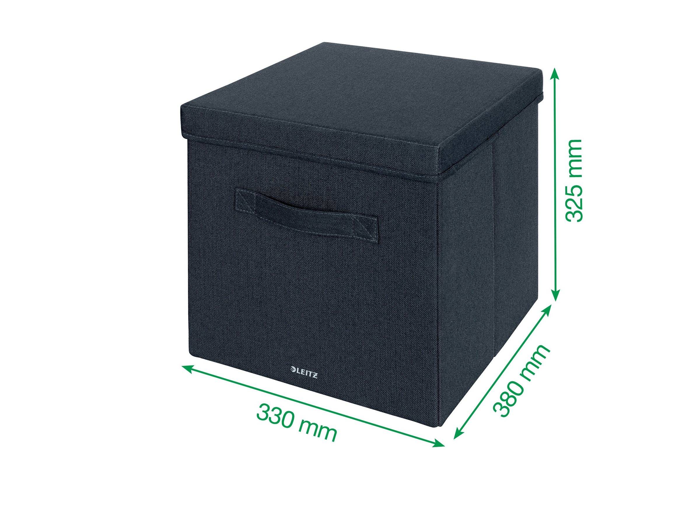 ESSELTE LEITZ - Leitz Fabric Storage - Aufbewahrungsbox - groß - Velvet Gray (Packung mit 2)