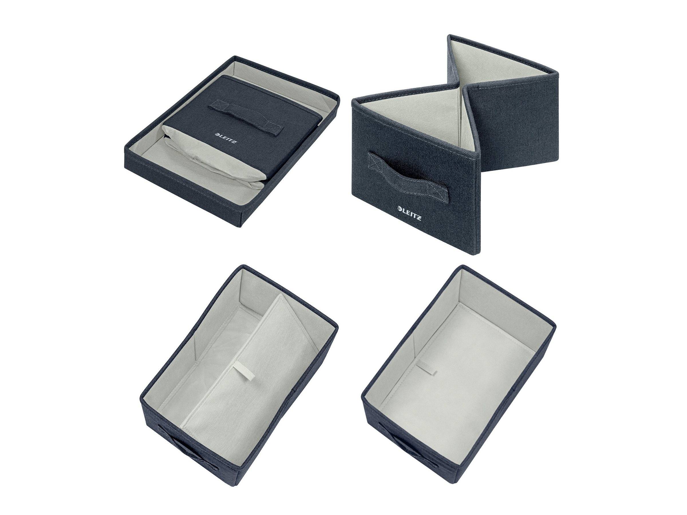 Esselte Leitz Fabric Storage - Aufbewahrungsbox - S - Velvet Gray (Packung mit 2)