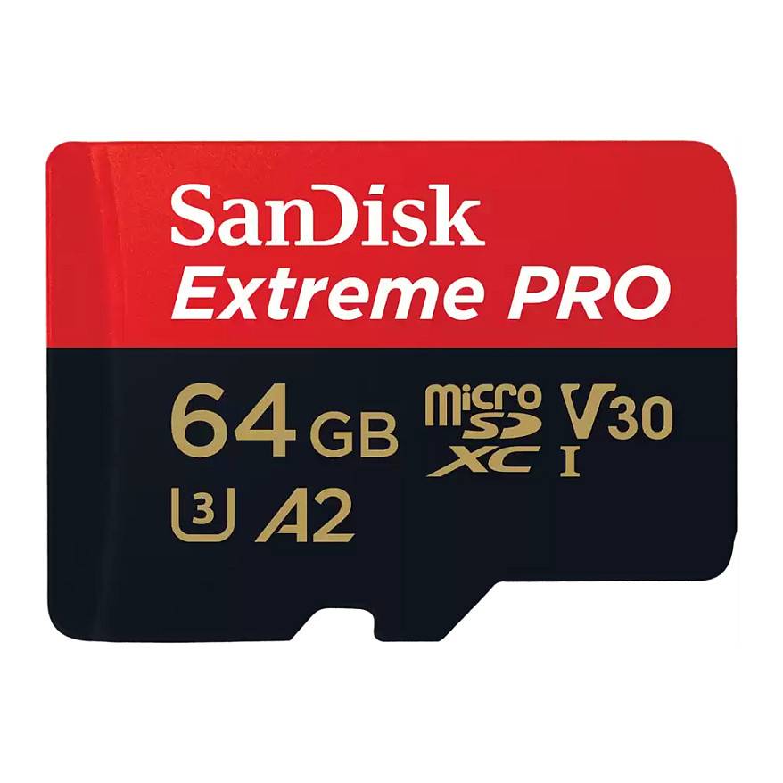 MicroSD-Karte mit Etikett „SanDisk Extreme PRO