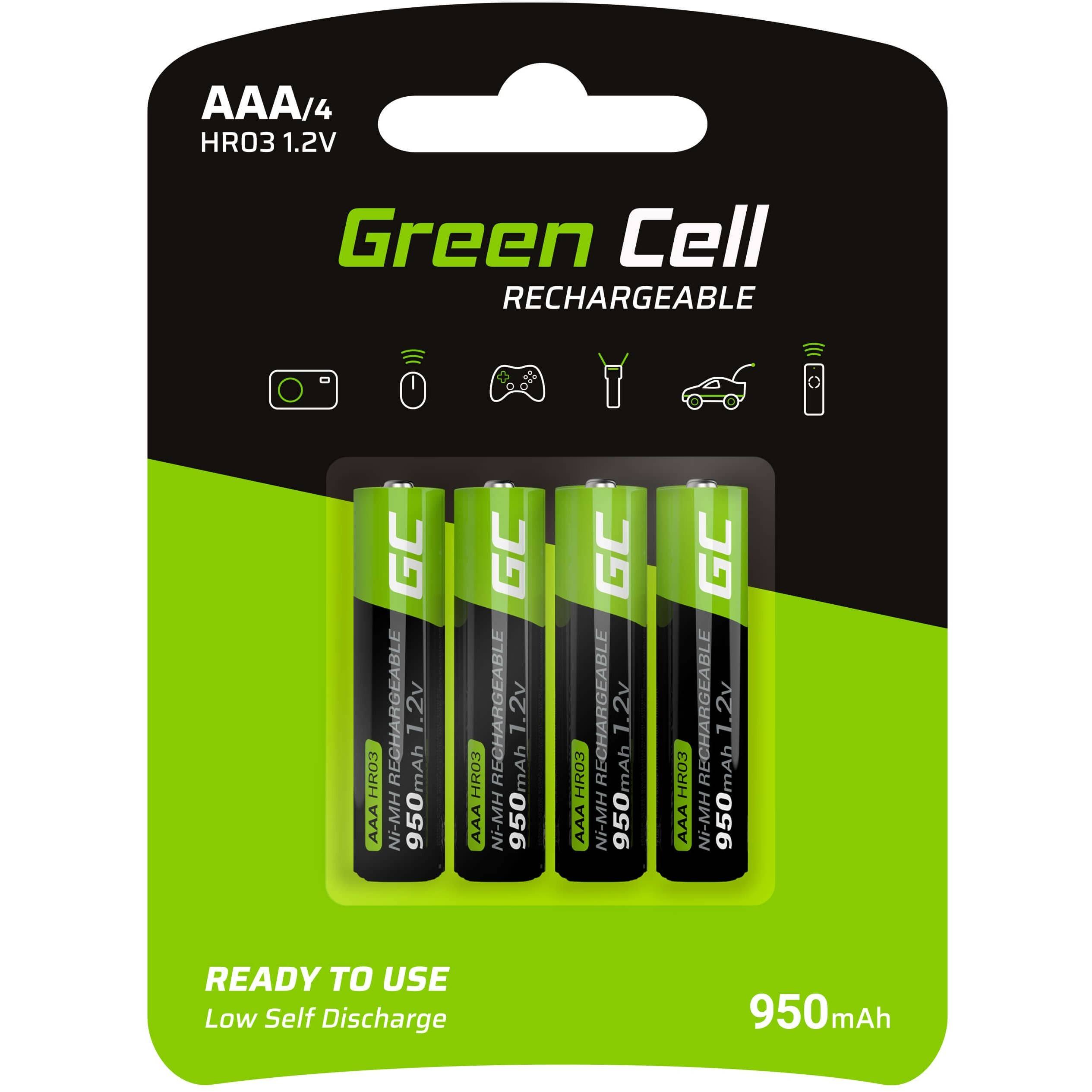 Green Cell Akku 4xAAA HR03 950mAh Energie & USV Batterien